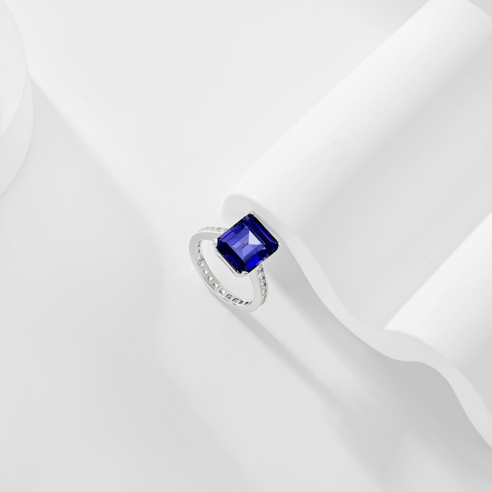 Rings Classification 5, 9 Ring Size 925 Sterling Silver Zircon Waves Heart Shape Rhombus Rings
