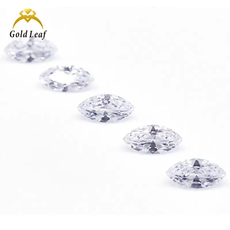 3X1.5mm~10X24mm 8A 10A马眼形普通白色锆石集合 梧州人工宝石 CZ