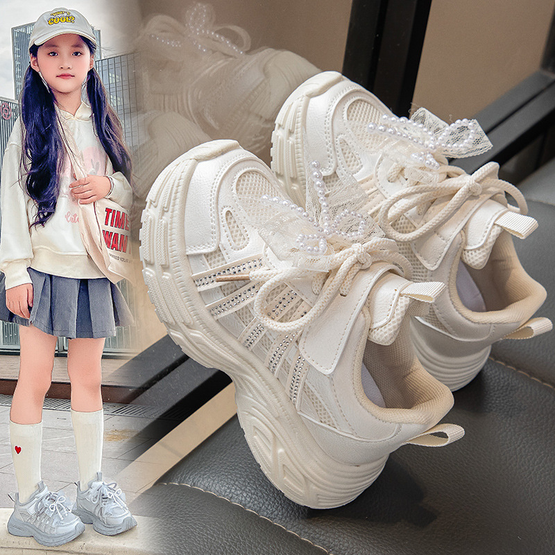 女童运动鞋2025新款春秋季软底小女孩学生休闲鞋儿童老爹鞋6-12岁|undefined