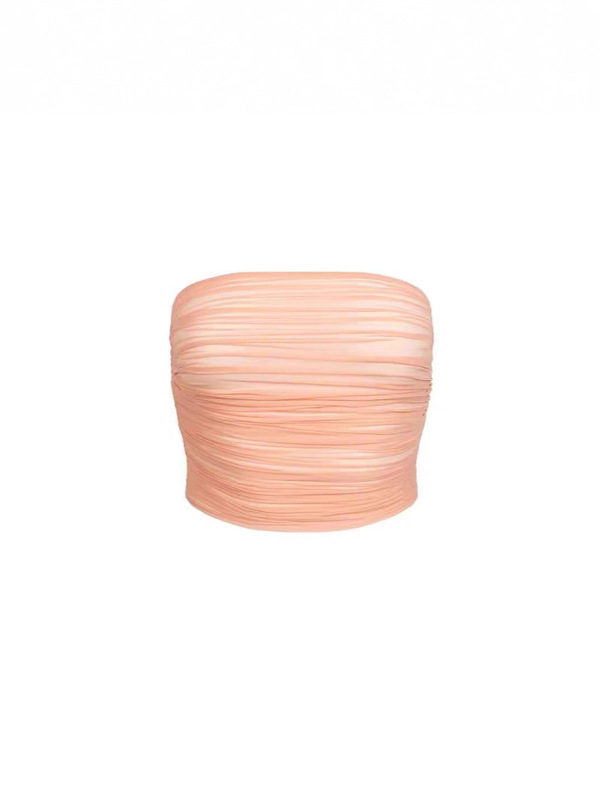 新商品 SKIMS MILKY SHEER CROPPED TUBE TOP チューブトップ プリーツストレッチトップベスト|undefined