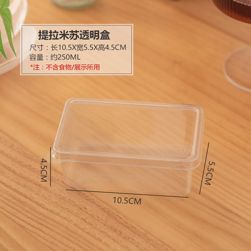 Caja de plástico rectangular con tapa - 10 juegos