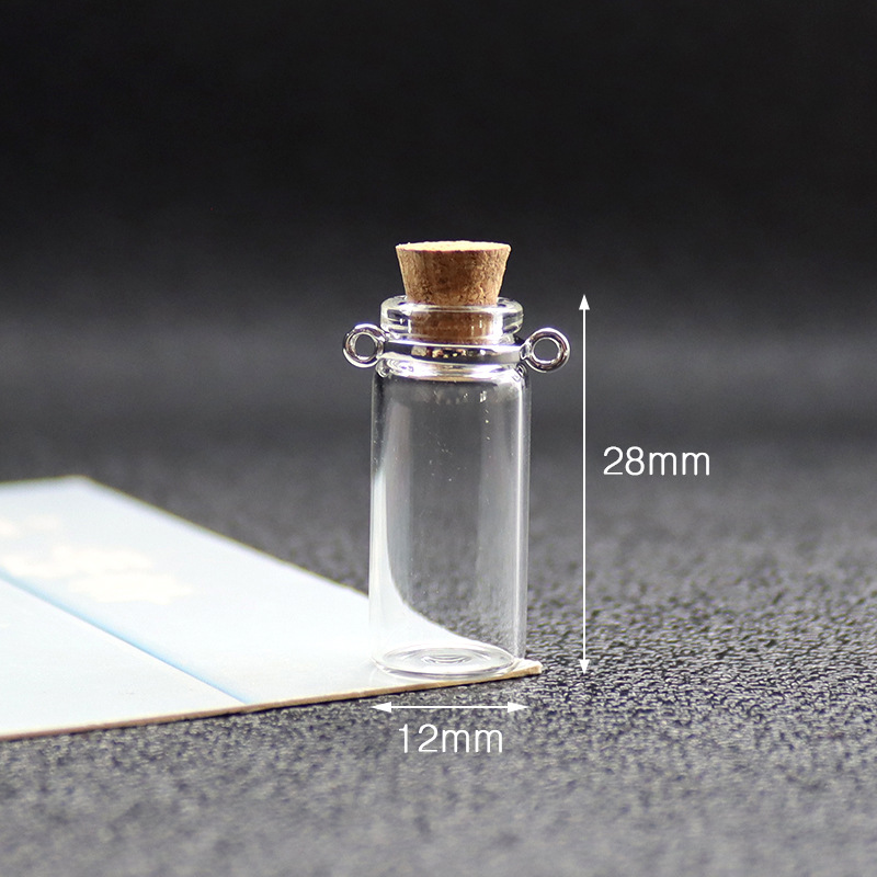 Transfronterizos para mini tapón desear botella colgante botella de vidrio colgante de doble colgante perfumes botella de piedra triturada