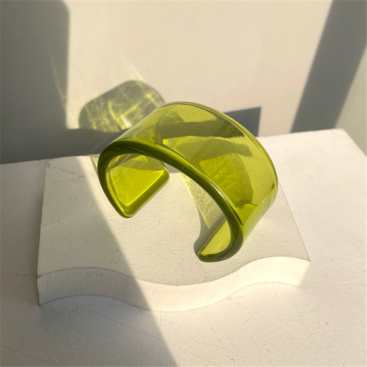Holiday, Shopping Occasion Simple Style Solid Color Arylic Bangles Wholesale