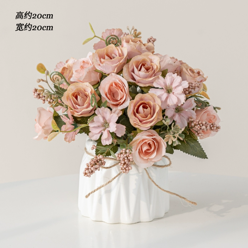 Nordic simulation flower decorative flower decorative flower room fake flowers fake flower plastic flower dining table flower bionic bionic flower bleaching flowers