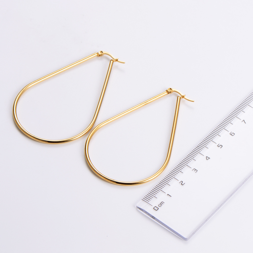 Style Simple Poupée Placage Acier Inoxydable 304 Pas D'Incrustation Plaqué Or 18K Des Boucles D'Oreilles display picture 6