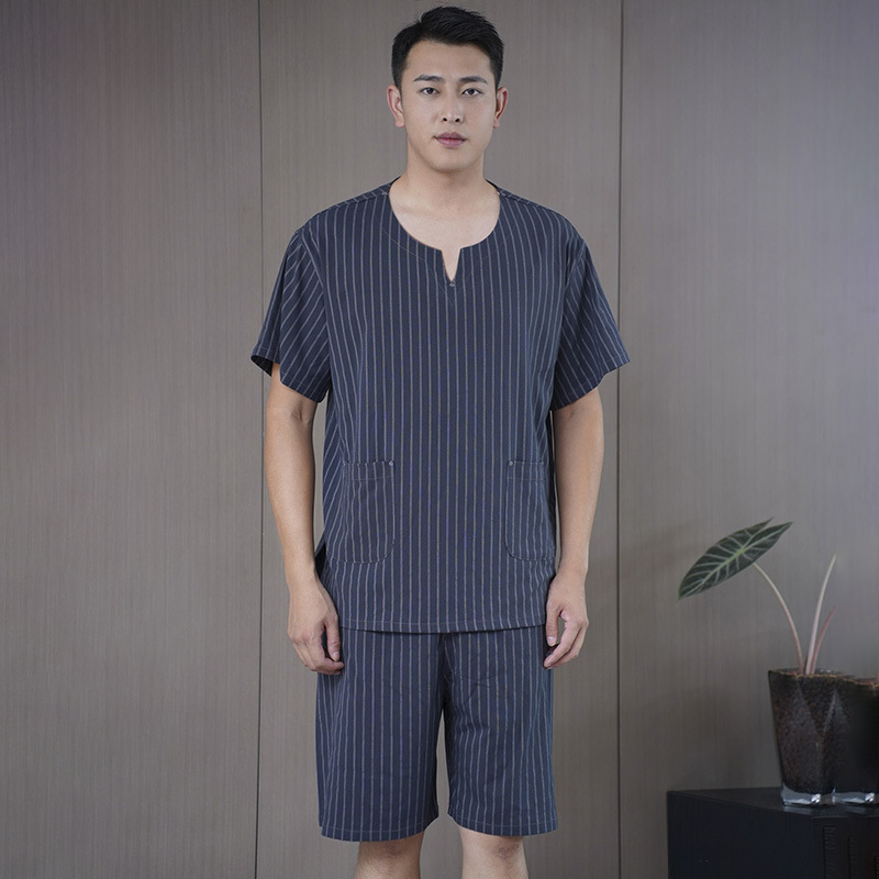 미통 스트라이프 네이비 남성용