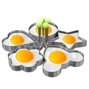 Stainless Steel Kitchen Tools Omelette Heart-Shaped Round Omelette Mold Poached Egg Omelette Mold Omelette Ring