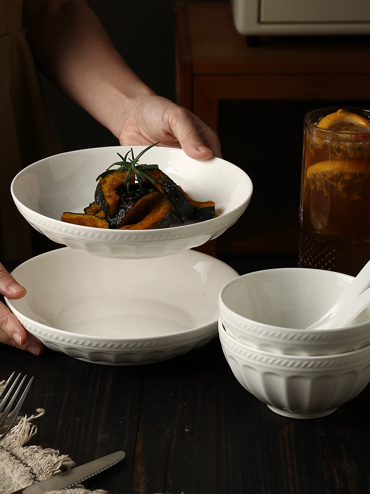 Ceramic tableware for home use, set for food, wholesale