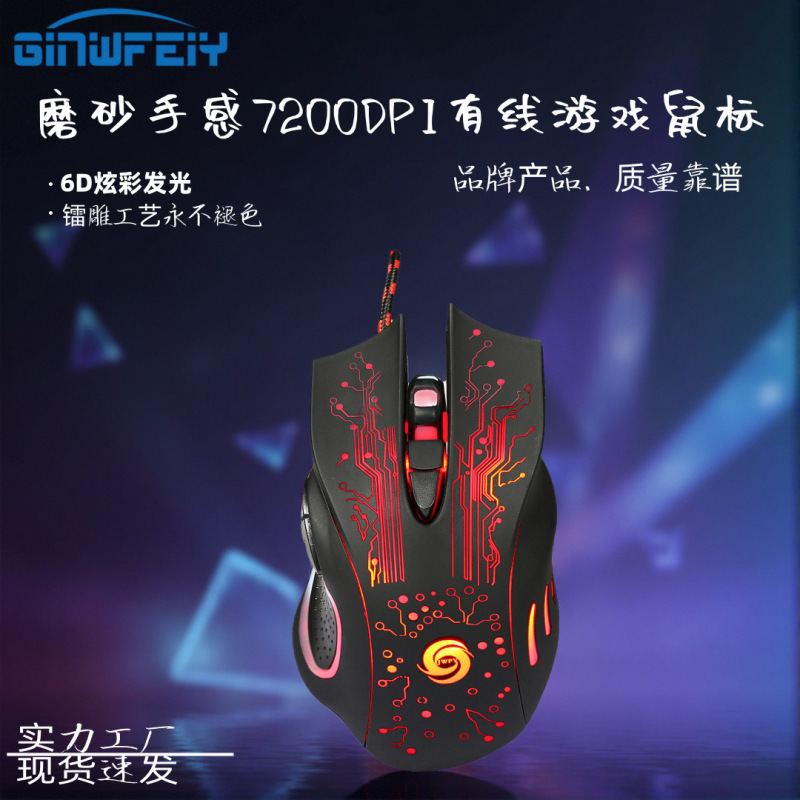 7200Dpi Gaming-Grade Wired Gaming Mouse, Computer Accessory for Gaming, Office Use, Colorful Rgb - Compatible with Win11