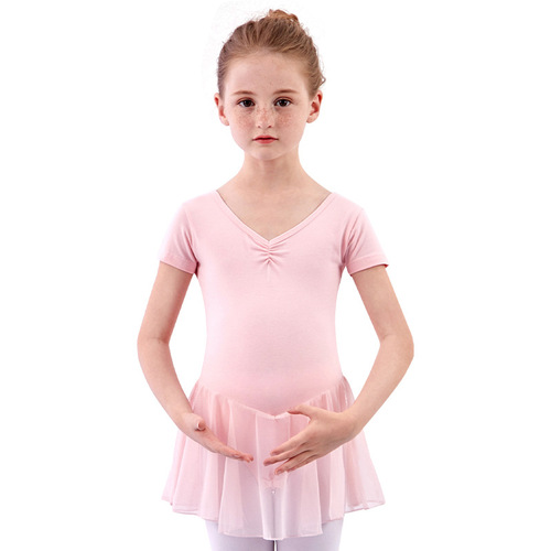 Children's dance clothes dance skirt short-sleeved ballet skirt body examination clothes girls Chinese dance practice clothes performance clothes
