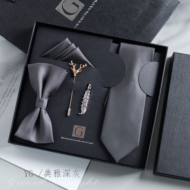 Caja de regalos de boda de novio formal europeo y americano corbata casual coreana para niños regalos de San Valentín sin golpear image 35