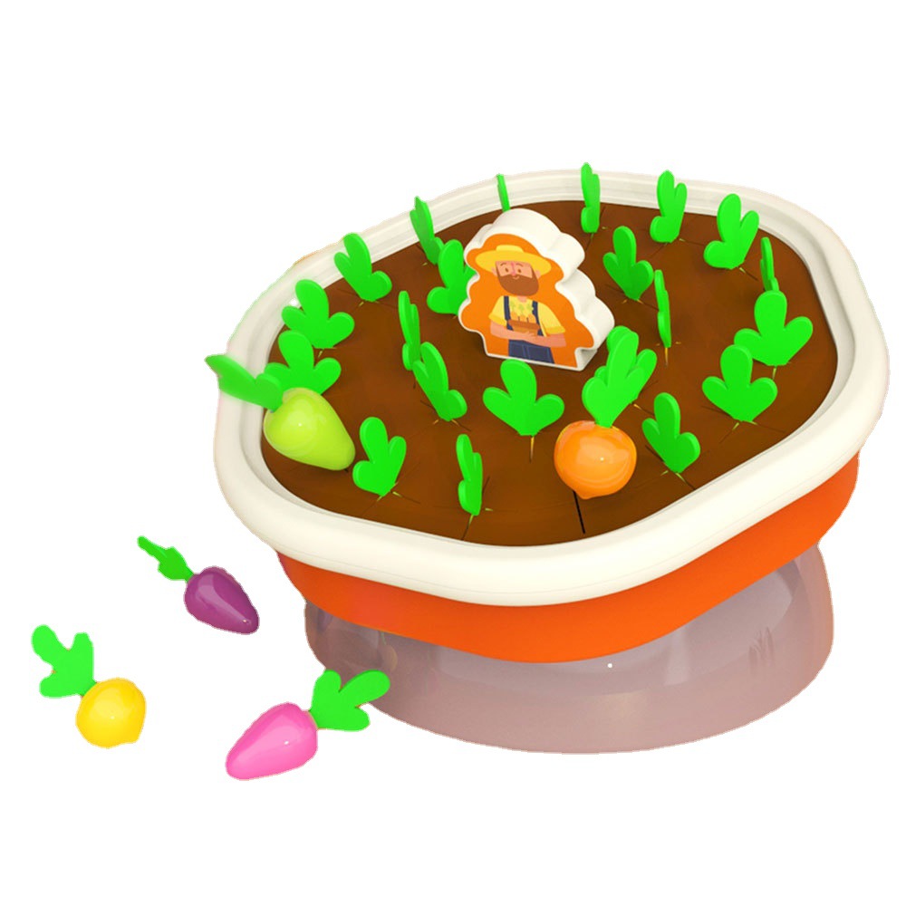 Los niños Montessori pensamiento formación enseñanza ayudas educación temprana cognitiva granja rábano tirando juguete tirón juguete