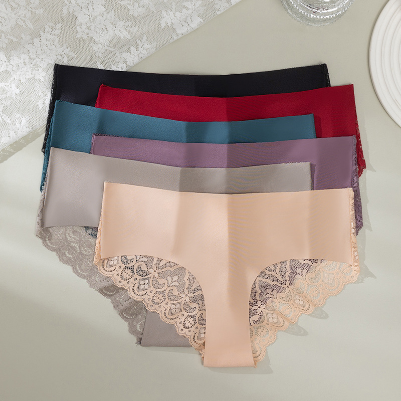 Cross-Border Soft Women's Panties with Hollow Back Lace Flowers, Sexy Low-Waist Briefs, Breathable and Comfortable, European Size Cross-Border Soft Women's Panties with Hollow Back Lace Flowers, Sexy Low-Waist Briefs, Breathable and Comfortable, European Size