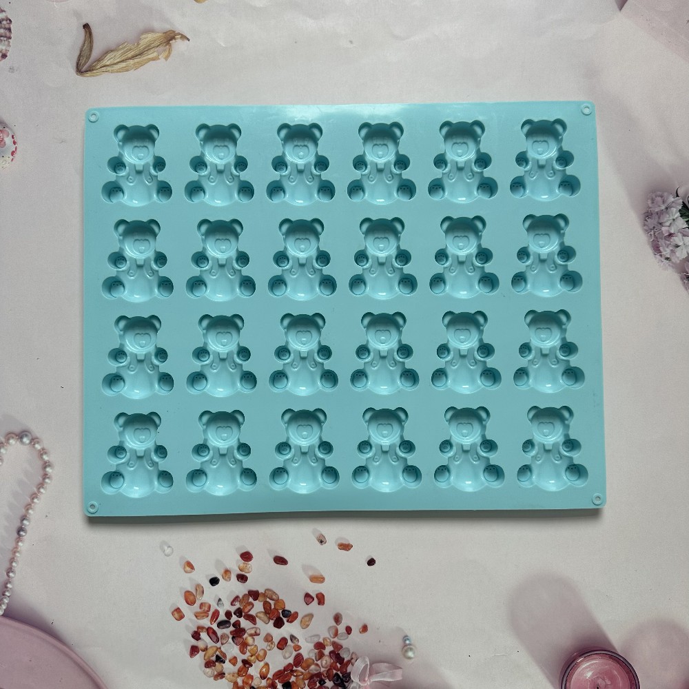 24 Lian Bears 123 molde de silicona pastel helado pudín molde de postre jabón utensilios de cocción