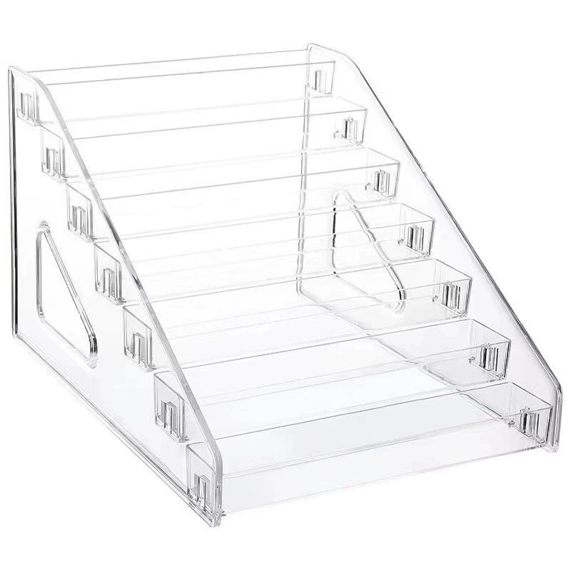 Acrylic cosmetic storage system, lipstick, lip gloss, mascara, table storage box, sample