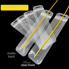 Factory direct supply beauty self-sealing plastic bag long bar pencil case eyelash bag pimple needle packaging bag yin yang bone bag fine