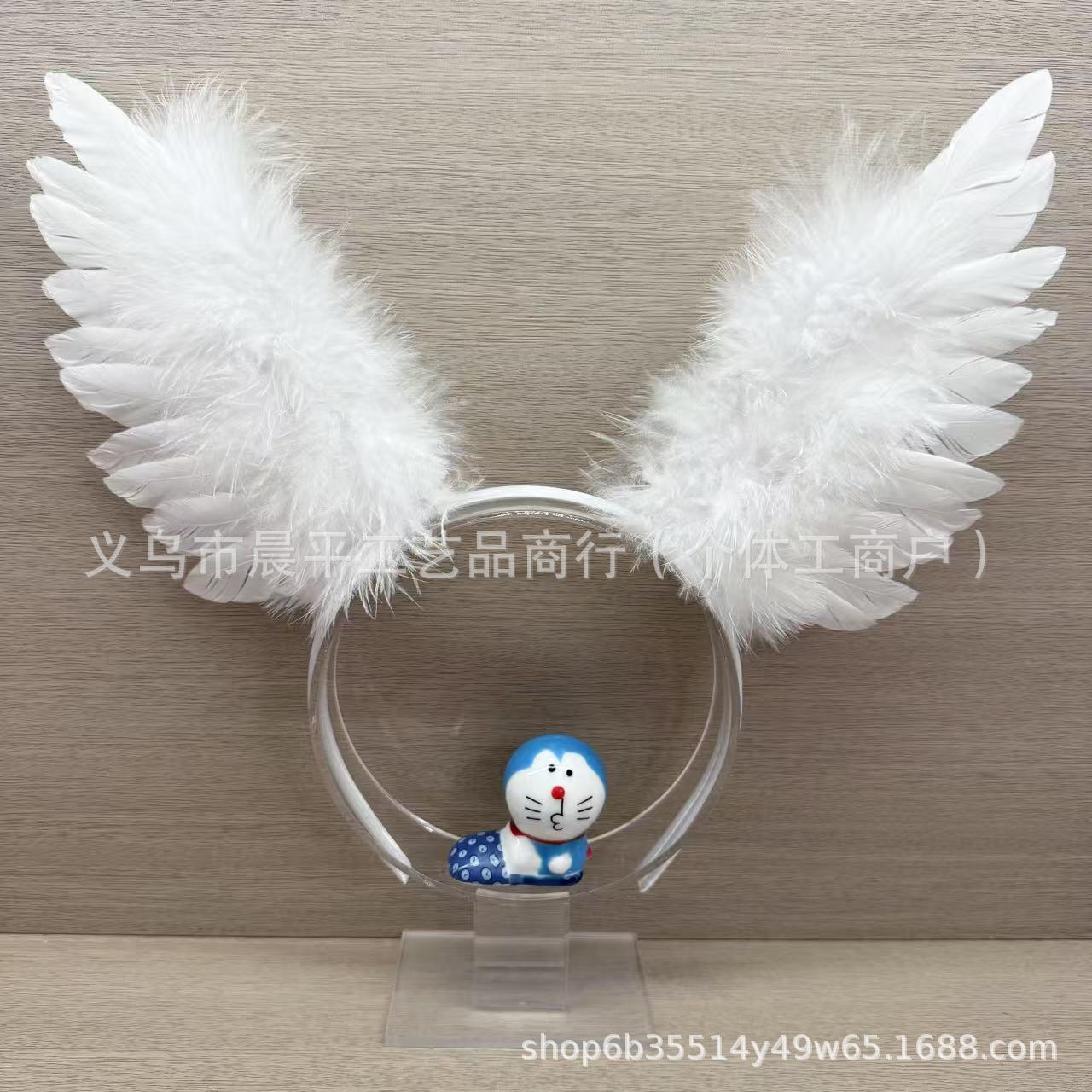 하얀 천사 날개 머리띠