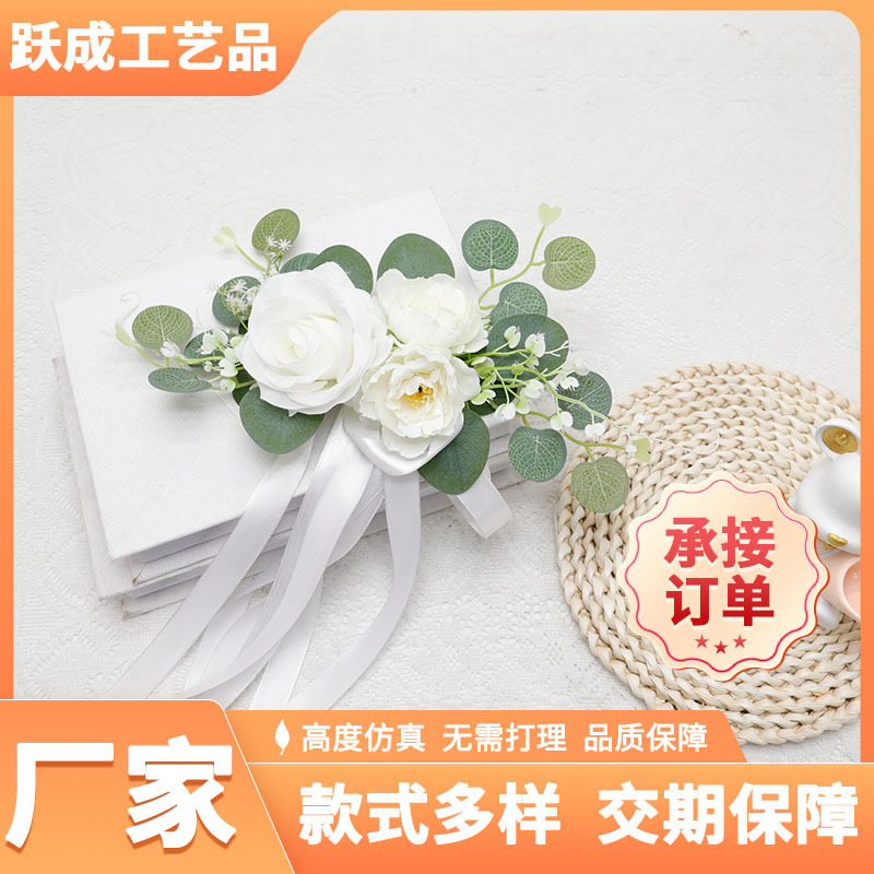 Simulation plant chair back flower outdoor wedding atmosphere decoration flower eucalyptus simulation flower rose ornaments