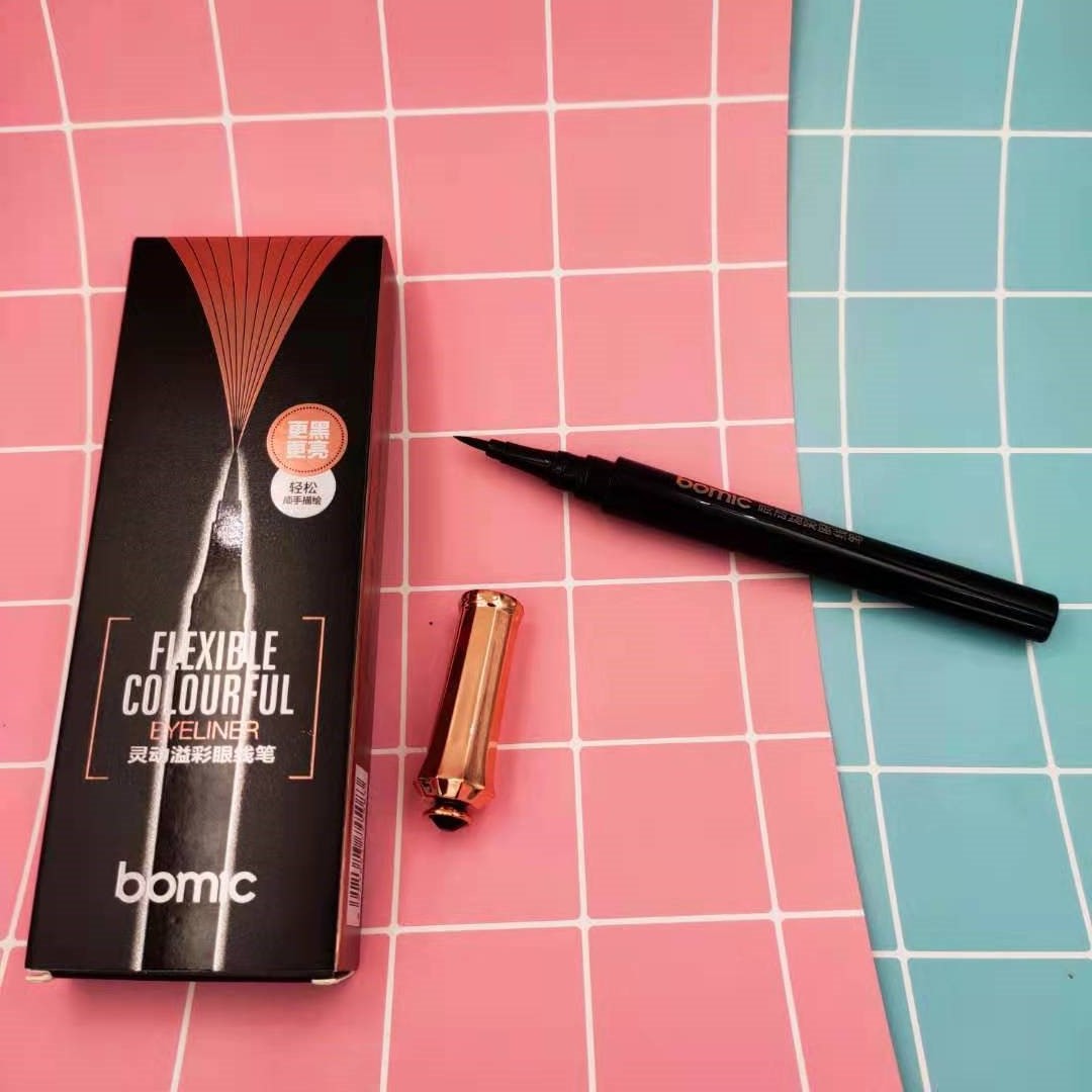 柏美姿靈動溢彩眼線筆魔力水黑色大眼國貨品牌持久不暈染眼線液筆