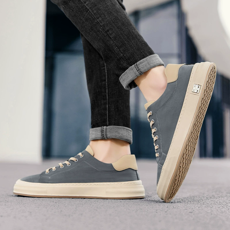 Men's Summer Breathable Sneakers, Fashionable Casual Shoes, Soft Sole, Black/Grey, Sizes 38-48