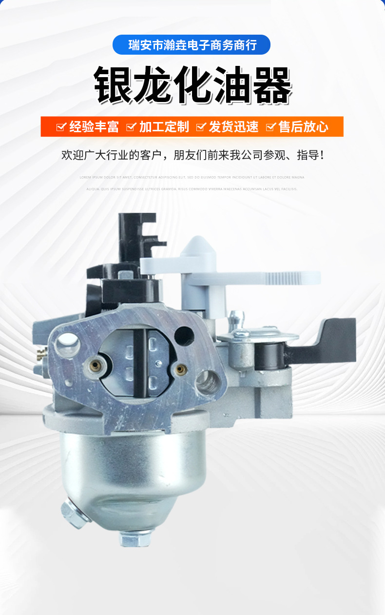 P19G Silver Carburetor Is Suitable for Gx200/6.5Hp Mechanical Carburetor 196Cc Without Cup, Supplied by the Manufacturer
