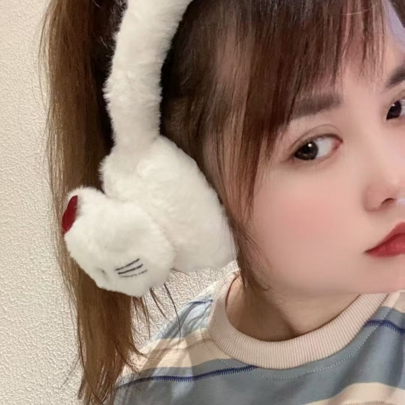 キーキーはカップルのかわいいkitty猫マフラー少女心ins百合学生が防寒の新型マフラーに乗っている|undefined
