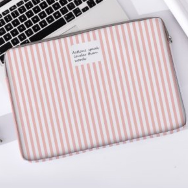 跨境新款粉线黑色字母图电脑包电脑配件软质笔记本电脑包电脑软套