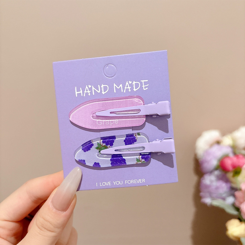 2025 nueva horquilla de dopamina de verano linda horquilla de flequillo de todo fósforo niña coreana pinza lateral accesorios para el cabello sombreros