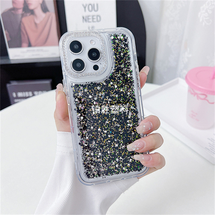 亚马逊适用于苹果IPhone 14新款闪粉14 Plus透明防摔14 Pro手机壳