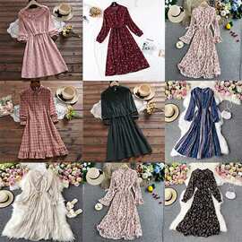 杂款Fall style commuter dress 秋款时尚长袖 dress 碎花连衣裙