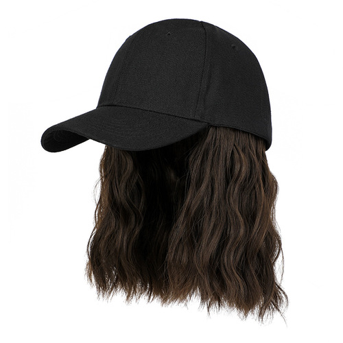 Cap and Wig Integrated Women's Fashion Wig Cap Bobo Bobo Head Summer Short Wavy Hair New Wholesale