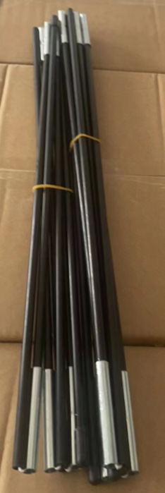 Fiberglass pole 7mm*3825mm eight sections (suitable for 2.6 and 3 meter Longzai …