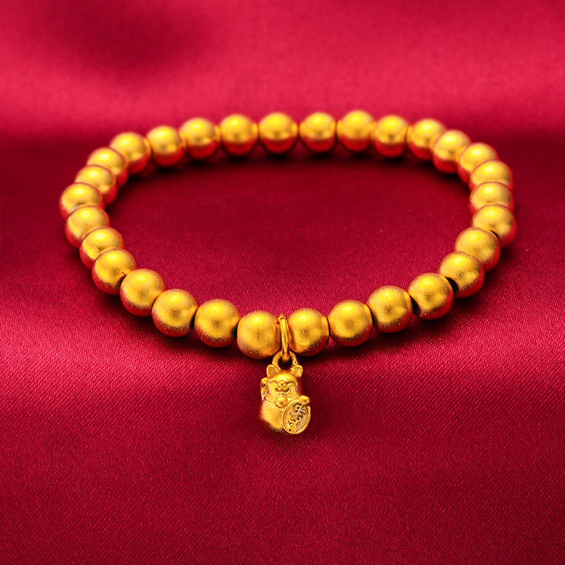 Unisex Jewelry Fashion Bracelet Lucky Cat Pendant Ancient Method Inheritance Two Shihuan Transfer Bead Bracelet_voghion.com