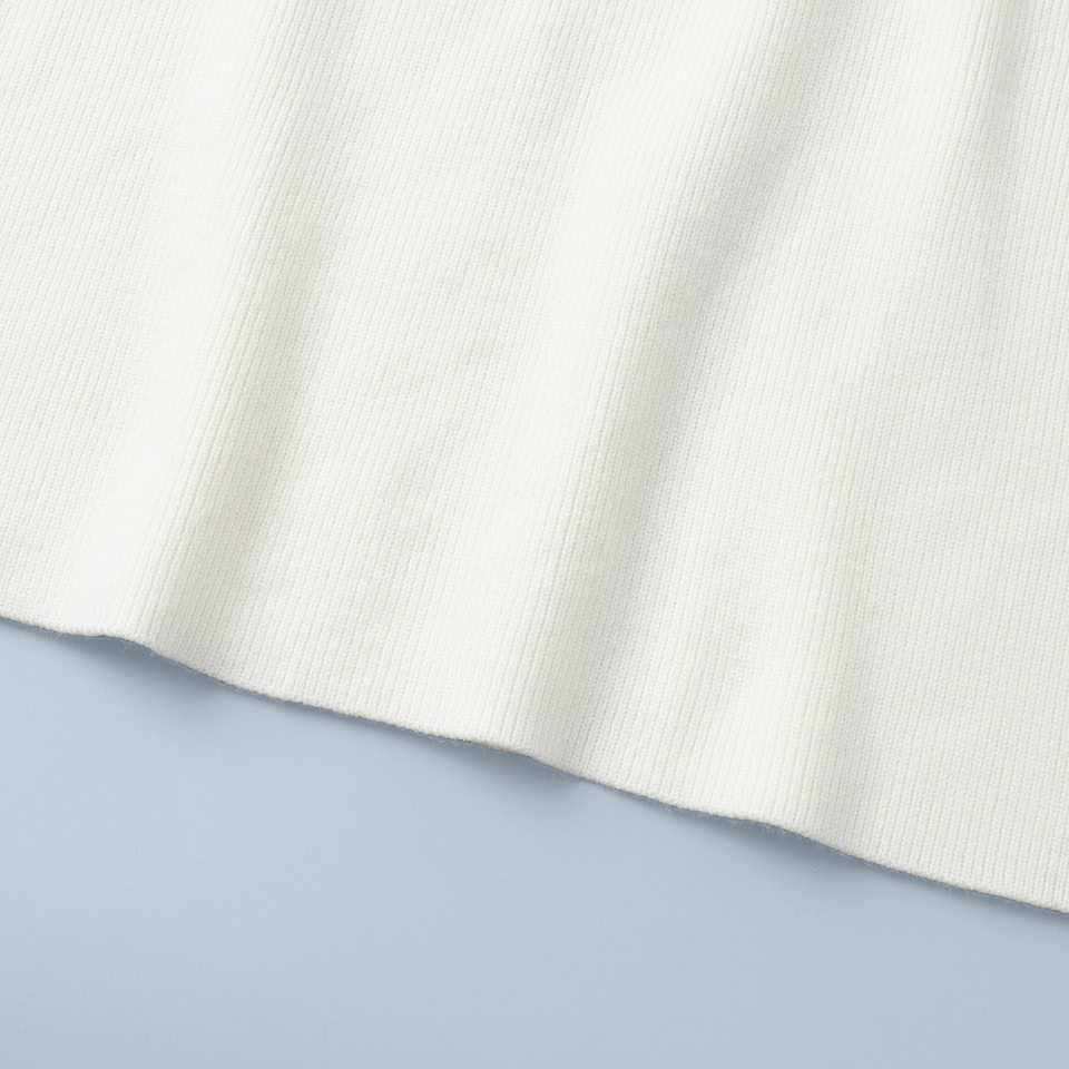 Bộ đầm áo len cổ cao dài tay phối chân váy dài dệt kim form rộng nữ — 50% Visco, 30% Polyester, 20% Nylon, Màu trắng be, Màu xanh lam, Màu xám chi tiết 45