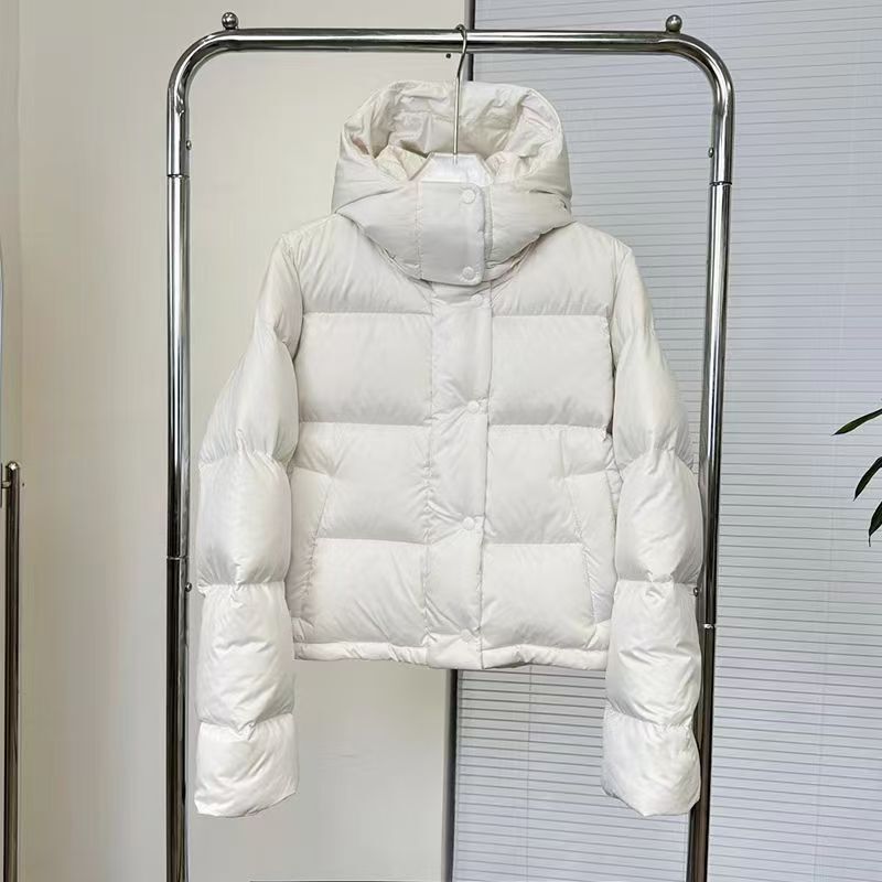 Putian High Version Lulu down Jacket Warm Hooded Women's Jacket Puff Five Grids Four Grids