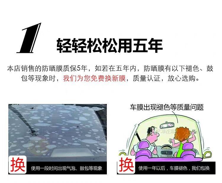 Tricycle film sunscreen heat insulation explosion-proof UV-blocking window glass film sticker solar film