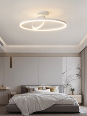 臥室燈黑白創意個性燈具led客廳吸頂燈簡約現代北歐幾何房間主燈