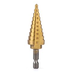 4-22mm Titanium-coated hexagonal shank straight-fluted stepped twist drill tower drill head step drill multi-purpose reamer