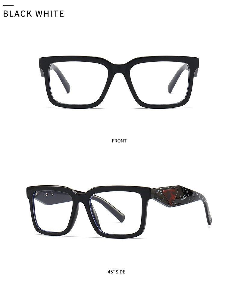 Commerce extérieur transfrontalier européen et américain, vente chaude de lunettes de soleil, mode coréenne, style de rue, rétro, carré, grand cadre, lunettes plates 27 1_voghion.com