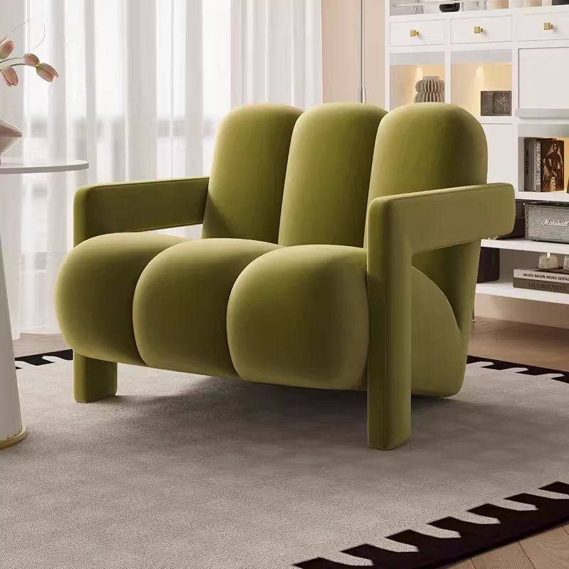 Diseñadores nórdicos de lujo ligero sillas casuales individuales, balcón del dormitorio de la Sala de estar, recepción simple, zona de descanso, sofás y sillas perezosas