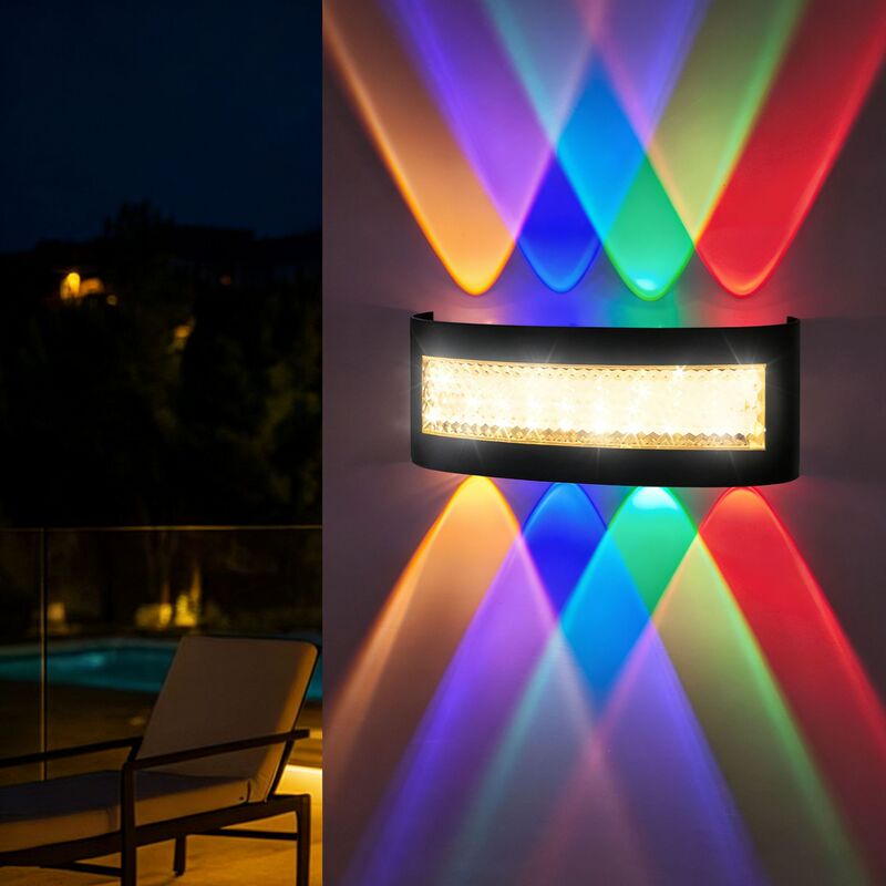 Modern Minimalist Outdoor Waterproof Rgb Wired Wall Lamp Garden Courtyard Fence Corridor Light Bedroom Bedside Atmosphere Light Modern Minimalist Outdoor Waterproof Rgb Wired Wall Lamp Garden Courtyard Fence Corridor Light Bedroom Bedside Atmosphere Light