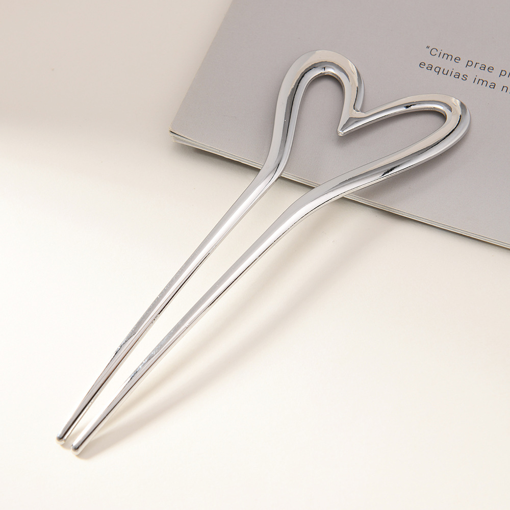 Horquilla en forma de U de alta calidad para mujer, nuevo artefacto de cabello de disco chino, horquilla en la parte posterior de la cabeza 2025 nuevo tocado de horquilla de cabello de amor