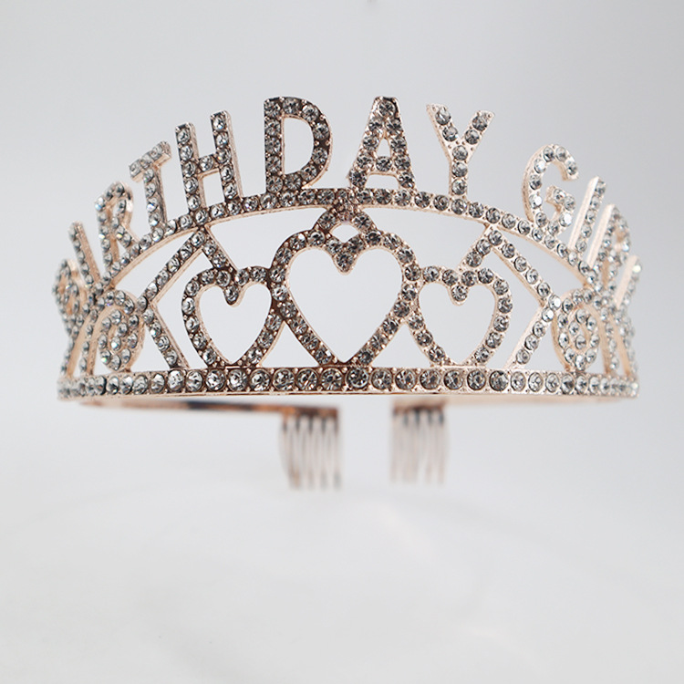 Venta caliente europea y americana reina corona tocado de alta gama fiesta cumpleaños princesa corona Boda nupcial corona accesorios para el cabello al por mayor