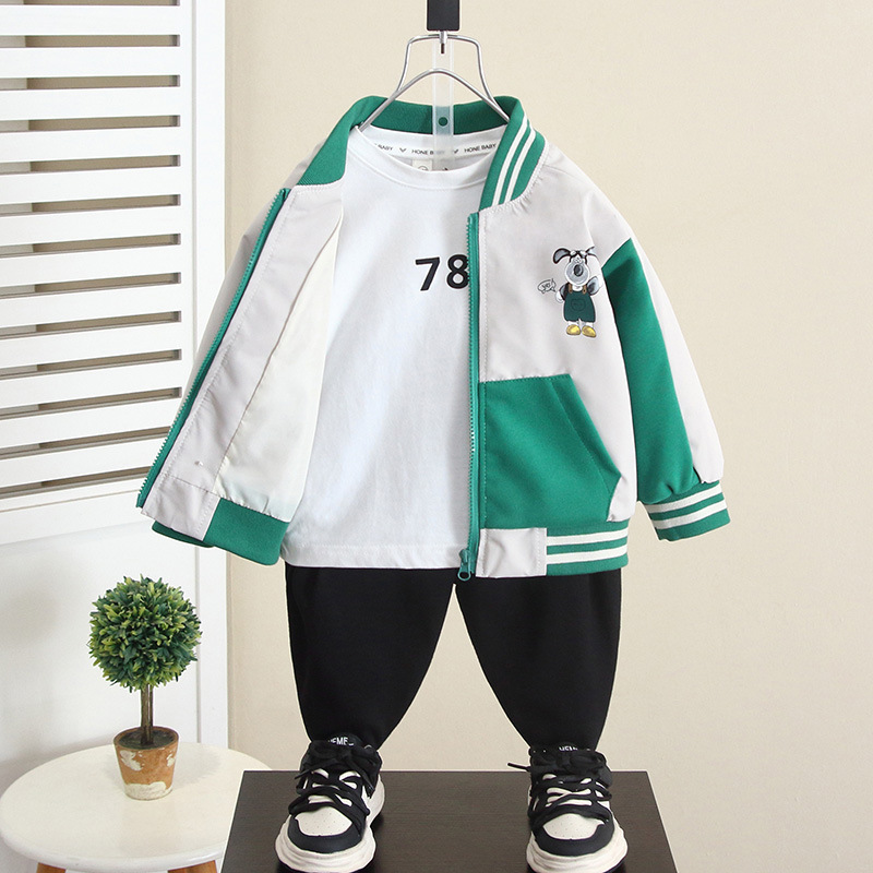 6180 Ropa de béisbol para niños Chaqueta para niños de primavera y otoño 2025 otoño nuevo bebé chaqueta de principios de otoño ropa de otoño para niños