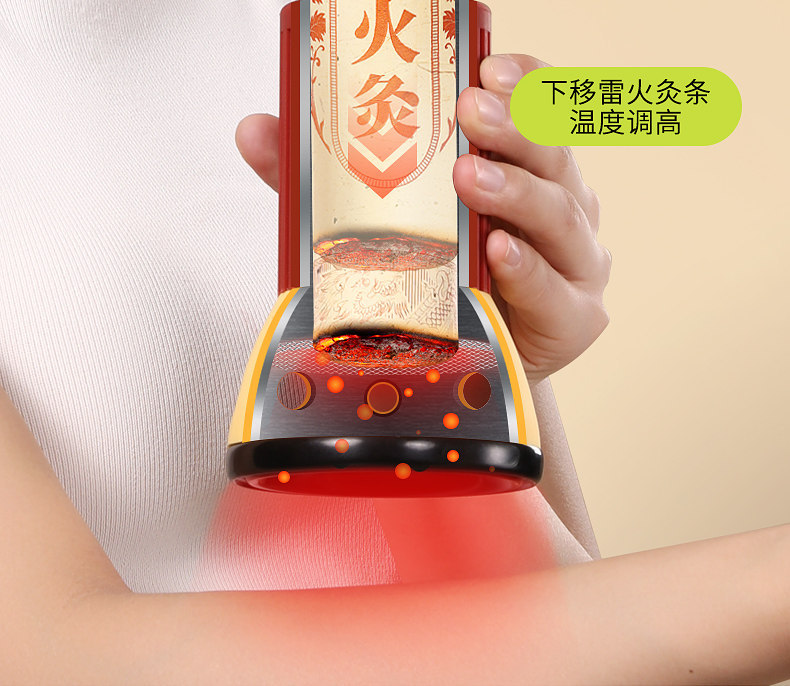 Bian Stone Moxa Fire Tube 4cm Head Therapy Tool with Extinguishing Cap for Du Meridian Back Massage quality and texture