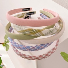 韓式簡約1.5cm細發箍女新款網紅外出百搭布藝頭箍洗臉壓發細發卡