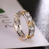 Shiny zirconium, fashionable ring, jewelry, European style, suitable for import, simple and elegant design, wholesale