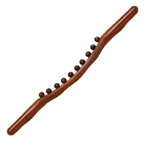 Carbonized 10-bead double row, 12-bead beech wood rolling stick massage stick full-body universal scraping brush muscle-stretching tool full-body universal