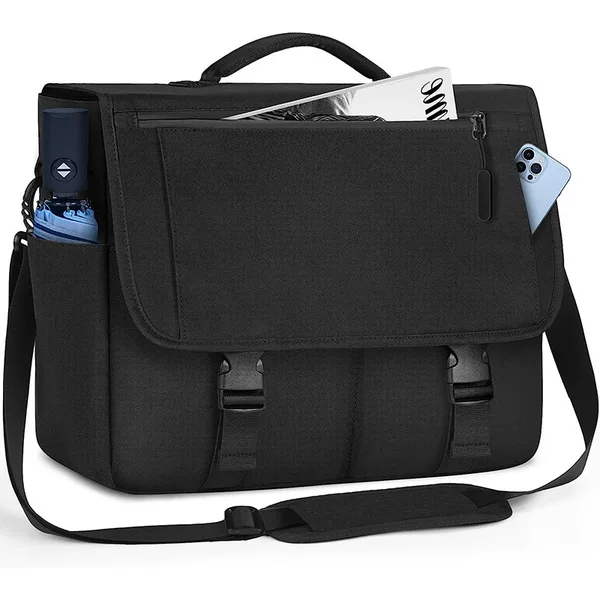 Factory-customized large-capacity laptop bag, portable business briefcase, travel casual shoulder messenger bag