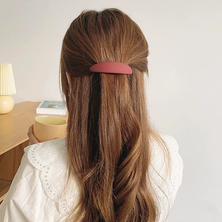 发夹后脑勺女韩国ins简约风气质弹簧夹优雅顶夹边夹磨砂碎发夹子